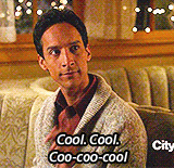 Abed from Community whispering cool cool cool