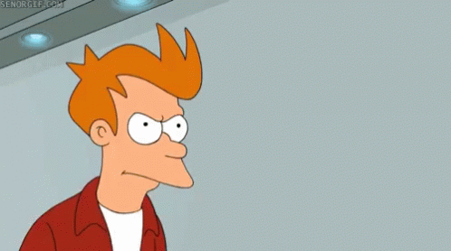 Fry from Futurama demanding to take his money