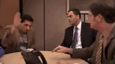 Michael Scott from The Office saying thank you, done