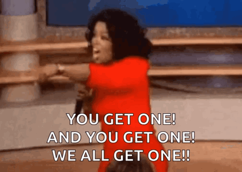 Oprah pointing: you get a comment, and you get a comment