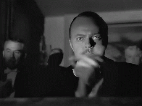 Orson Welles slow clap in Citizen Kane